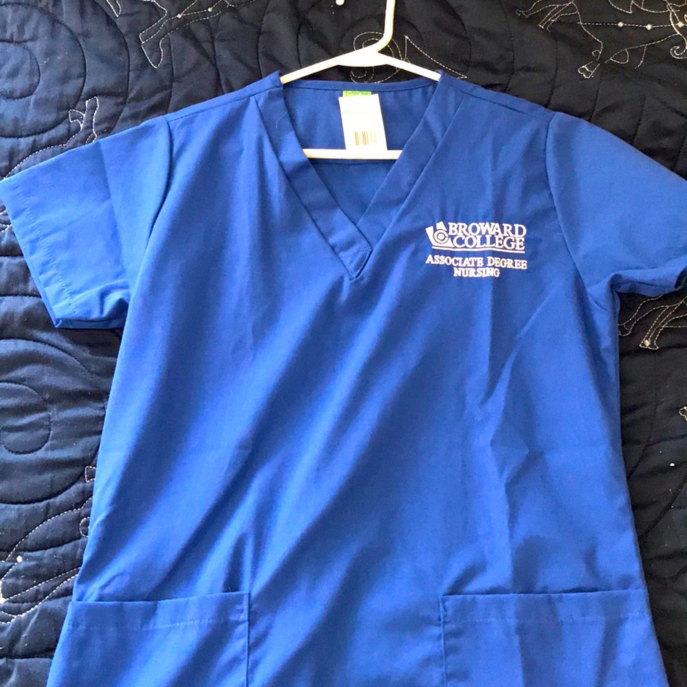 Broward college nursing uniform scrub top